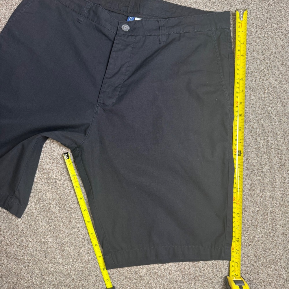 H&M Divided Mens Black Chino Shorts Size 34 Cotton Button Fly Casual Summer - Picture 9 of 9